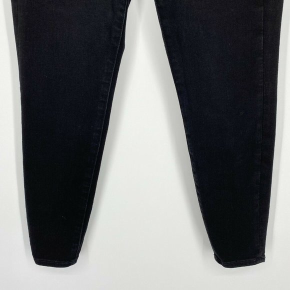 American Eagle Curvy Jegging Jeans Size 4 Super Hi-Rise Stretch Crop Denim Black - Picture 3 of 12